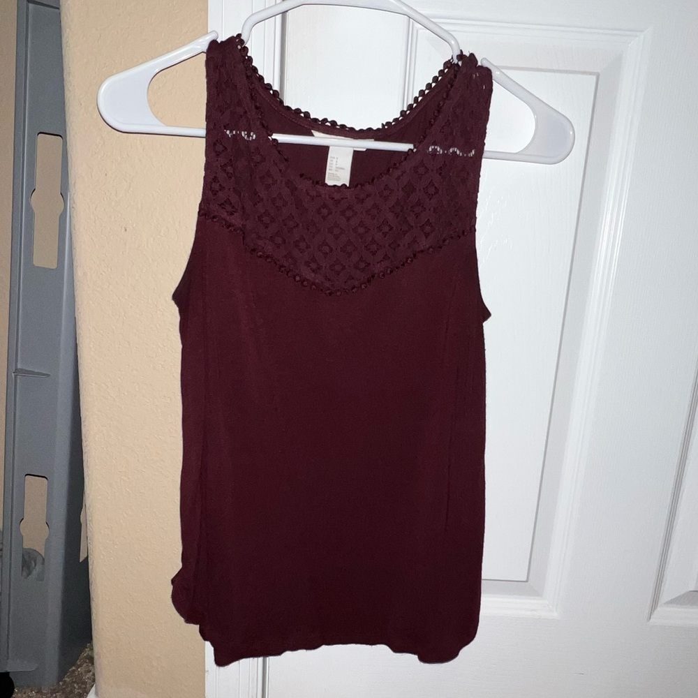 Maroon tank top (H&M)